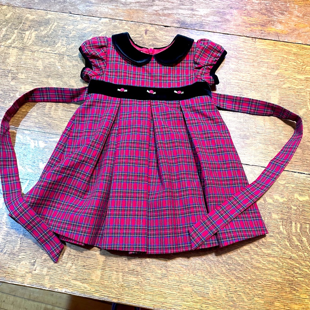 Talbots kids‎ Christmas holiday dress SZ 12 months plaid